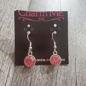 Hobby Lobby Charm Me Pink Sparkle Earings